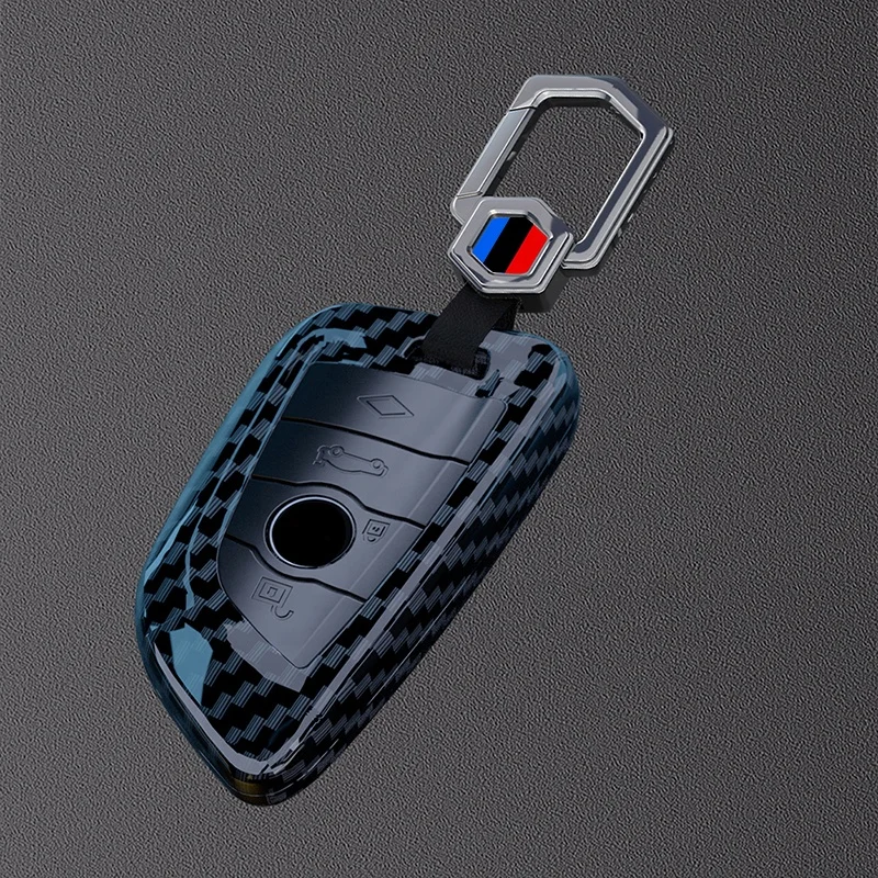 ABS Carbon Fiber Style Car Key Case Cover Shell Fob For BMW X3 X5 X6 F30 F34 F10 F20 G20 G30 G01 G02 G05 F15 F16 1 3 5 7 Series