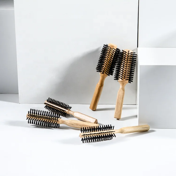 Luxe boar bristle brush hair professional hair styling tools boar bristle brush with long handle