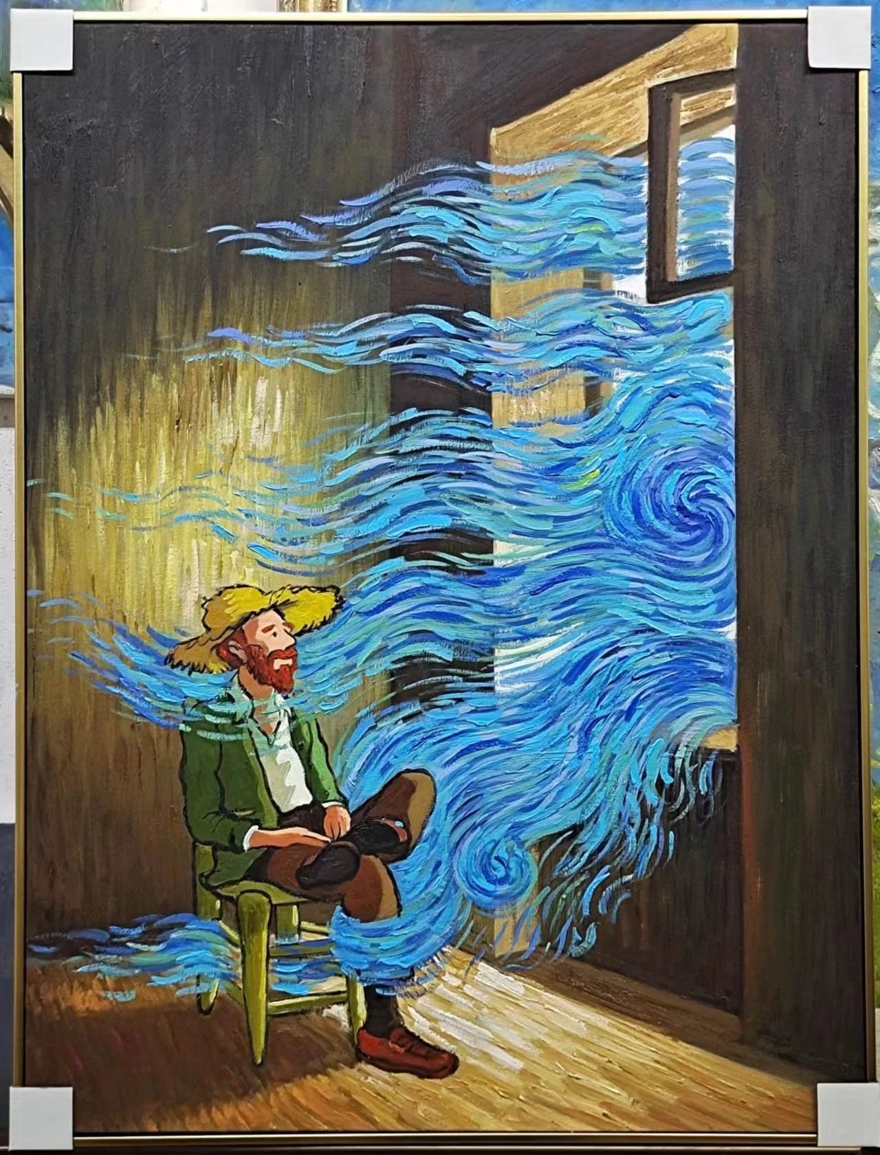 Abstract painting handmade original painting Original Starry Sky series paintings starry Link starry sky