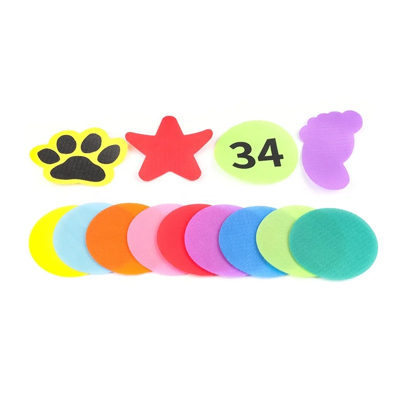 Nylon Colorful Hook and Loop With Number Sitting Spots Carpet Markers for Teachers and Educators