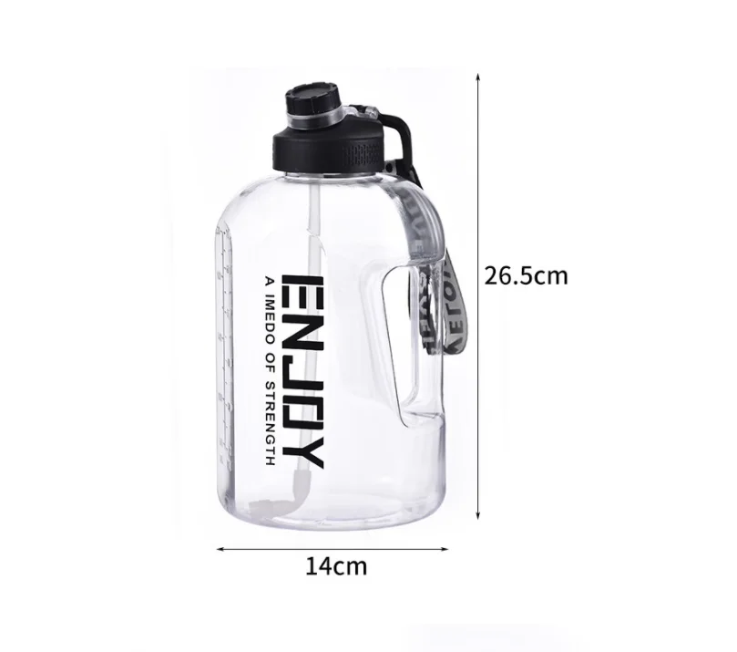 2.2 L New Design Durable BPA-free Plastic Water Bottles Gallon Motivational Sports Gym Water Bottle With Handle