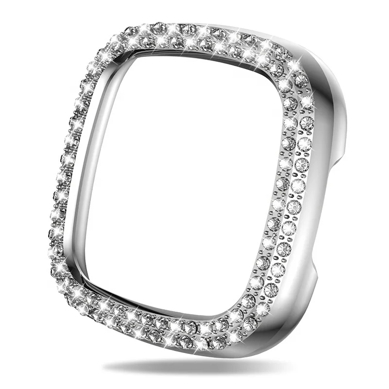 HOT SALE Bling  Luxury PC Material Watch Diamonds Watch Protective Case for Fitbit Versa 3  for Fitbit Sense 2021