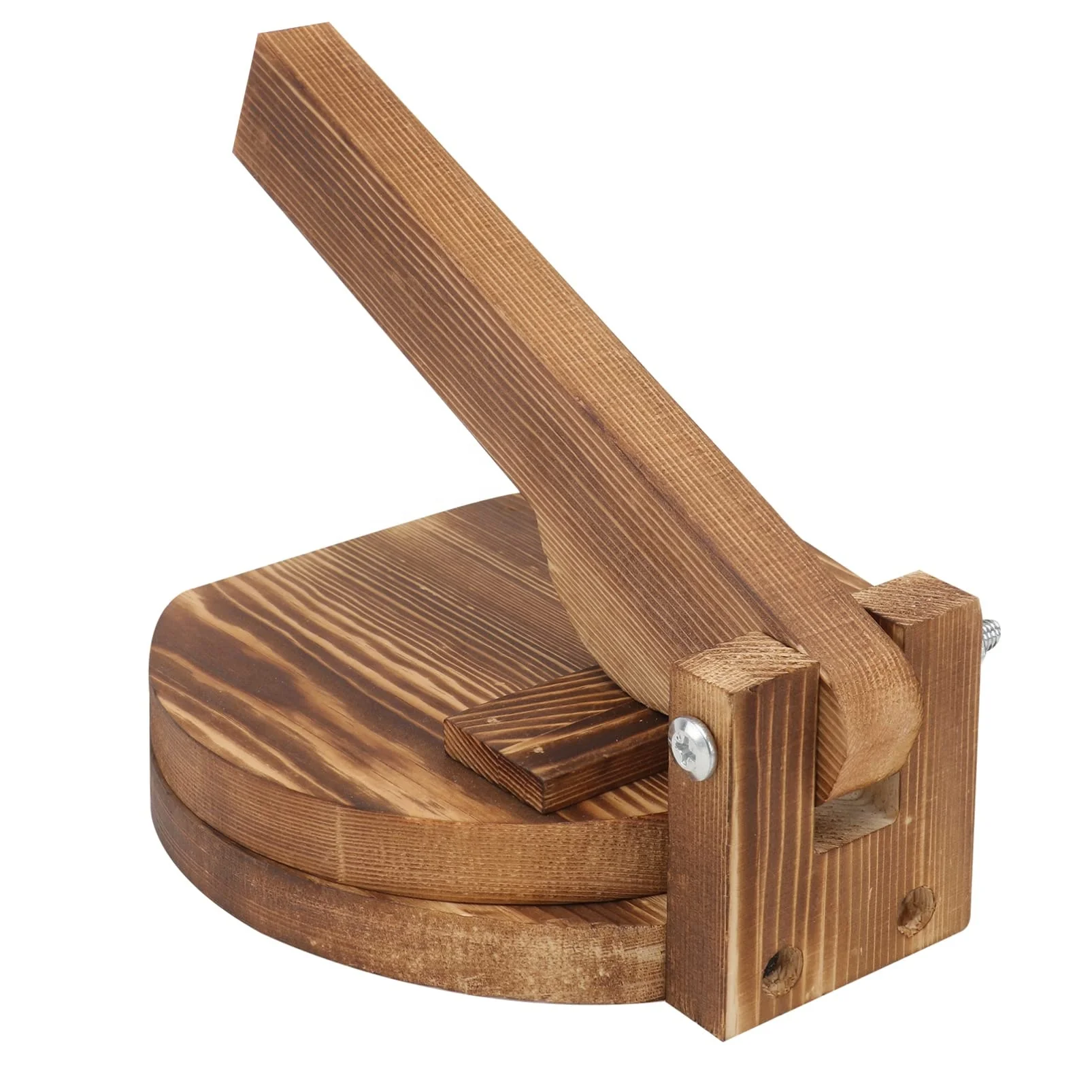 Bamboo Tortilla Press Maker Parchment Paper Traditional Wood Dough Presser Tortilla