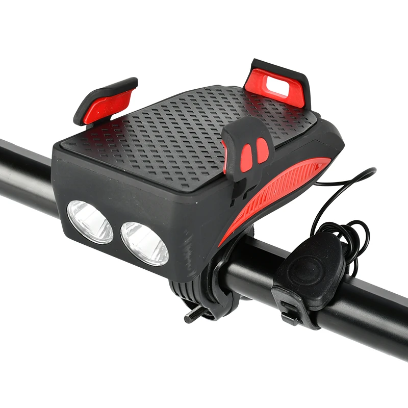 ABS Material wholesale Bicycle Horn Light,Rechargeable Speakers Phone Holder Electric Bicycle Folding Light With Horn