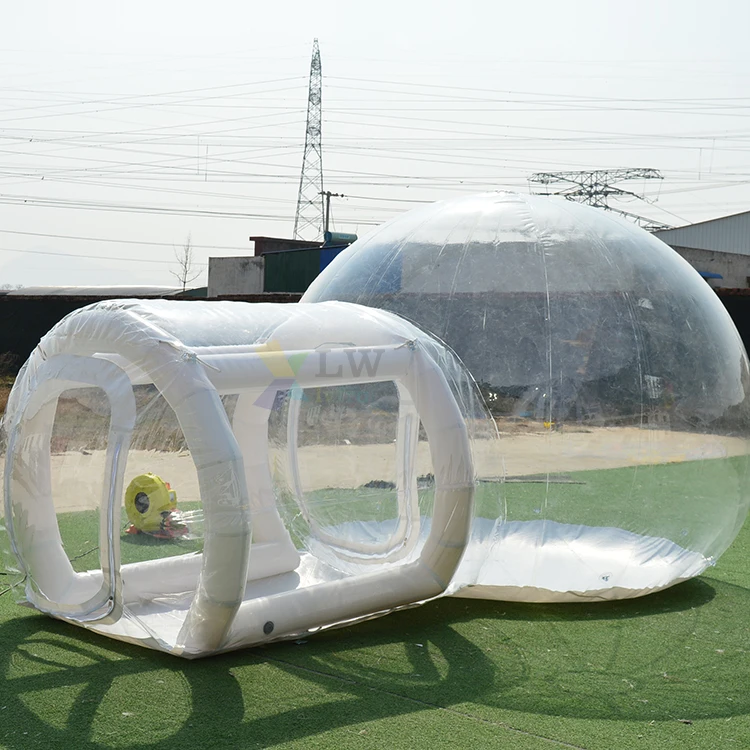 Hot selling camping tent house bubble tent transparent inflatable clear dome tent for kids