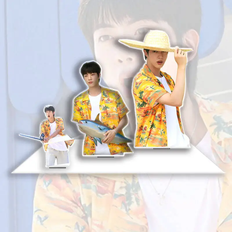 Bangtan Boys Kpop Jin супер тунец Акриловая Двухсторонняя стоящая пластина настольное украшение акриловая подставка