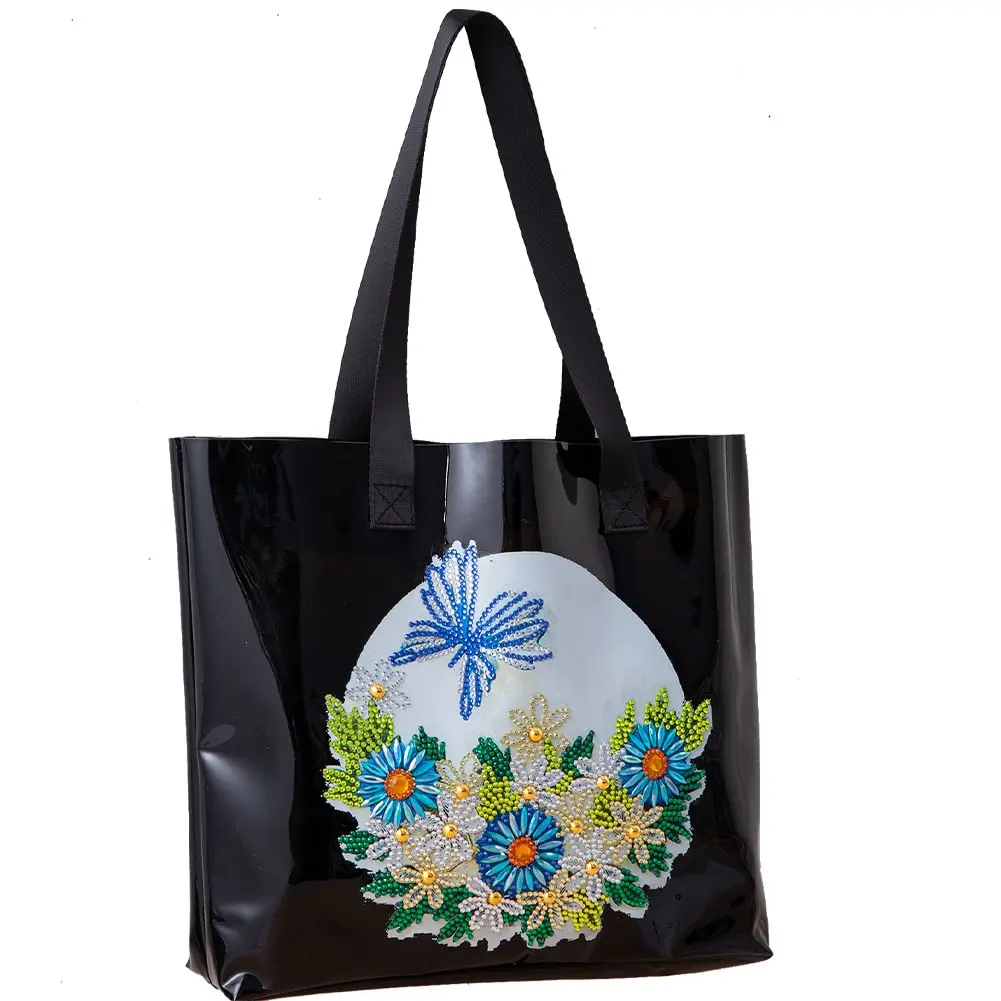 Butterfly  5D DIY Craft Bag diamond painting PU handbag