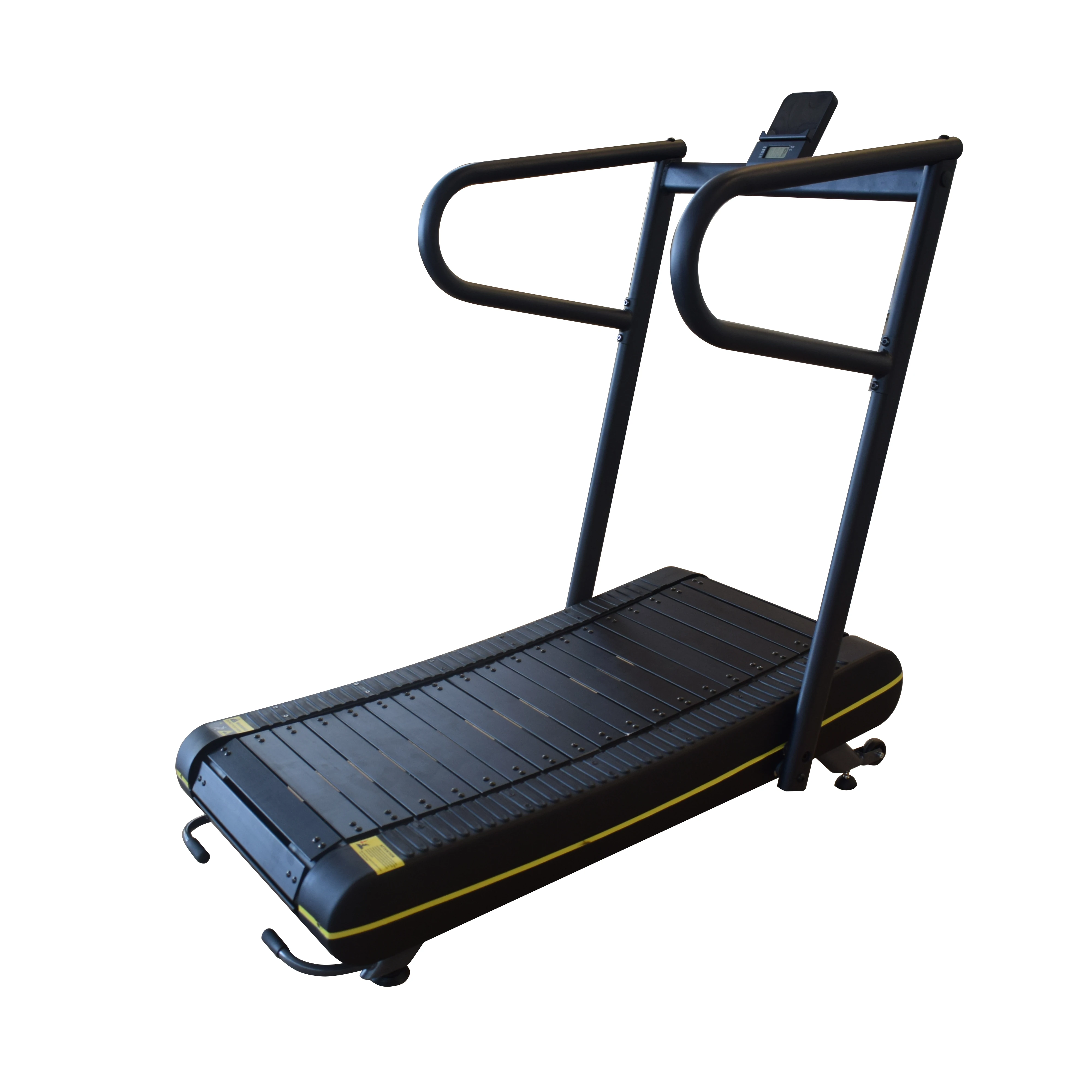 Commercial Unpowered Curved Gym Treadmill Electric Motorized Foldable with LED Display LCD Screen for Home Running Wood Material