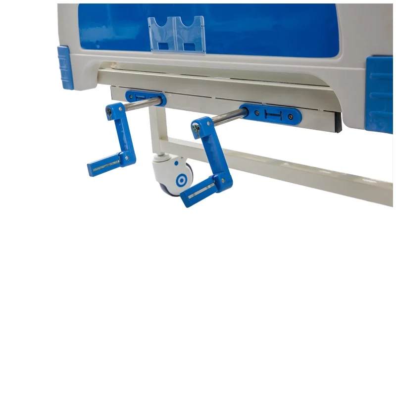 Emergency ICU Medical Bed Mute Caster Remove Two Crank Adjustable Manual Hospital Bed for Patients