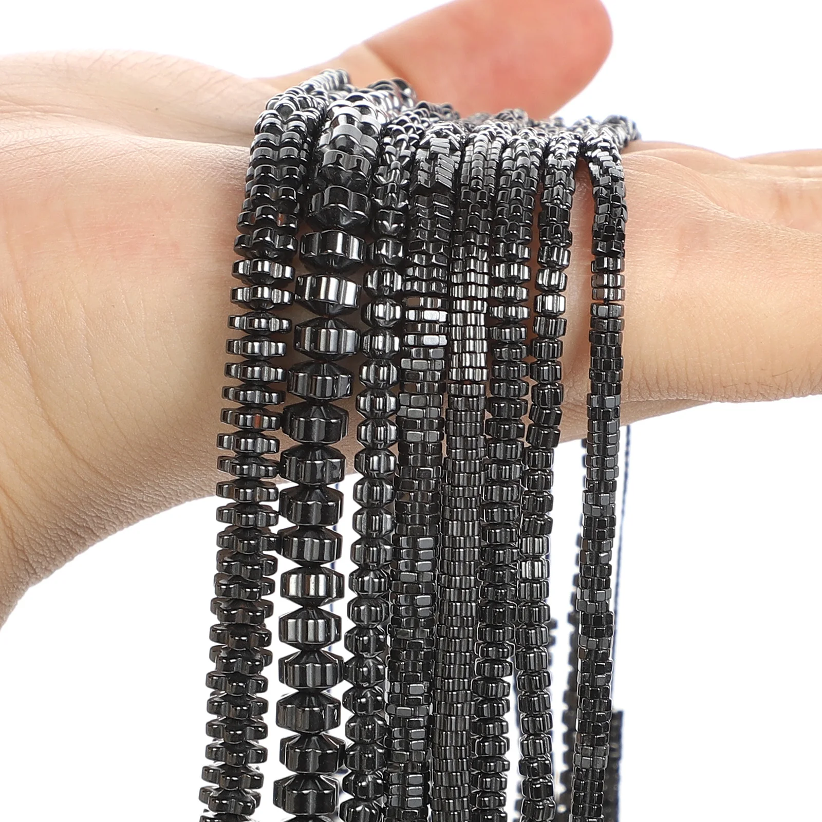 Chrysanthemum Slice Shape Gear Wheel Shape Hematite Natural Loose Stone Beads For Jewelry Making DIY Bracelets Handmade