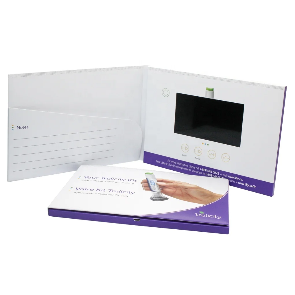 Customize Video Photo Play Book with LCD 2.4 4.3 5 7 10 inch Screen Video Player Book