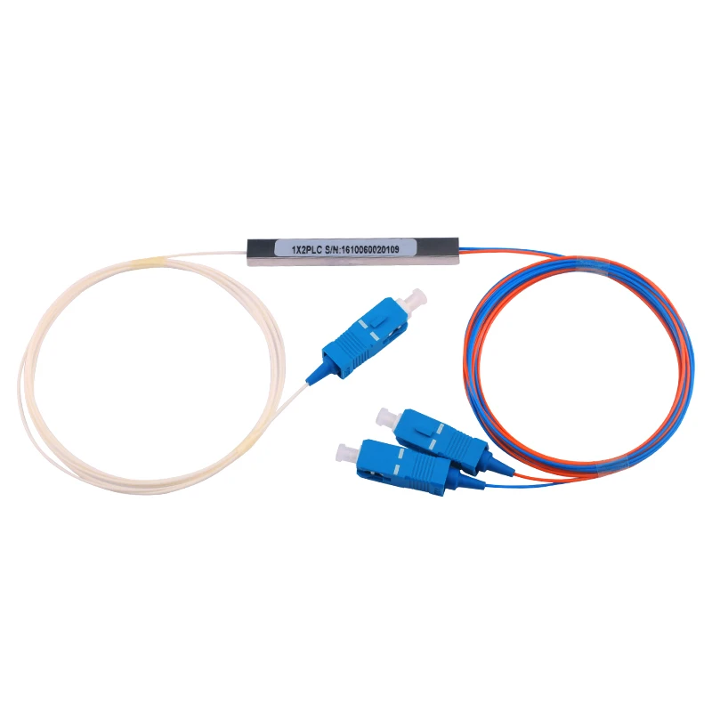 FTTH Optical 1*2 1*4 1*8 1*16 1*32 1*64 Splitter with SC Connectors  Fiber PLC Splitter