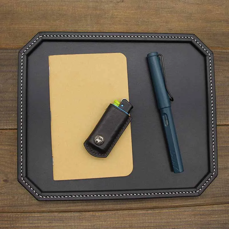 Leather Jewelry Catchall sunglasses Key Phone Coin Box Change Caddy Bedside Storage Box