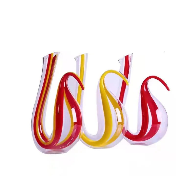 Crystal Glass Python Wine Set with Artificial Blowing Heart Decanter U-shaped Cock