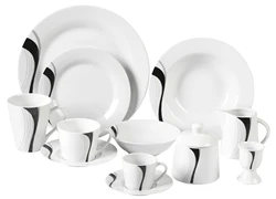 Dinner sets 20pcs porcelain dinnerware round white tableware