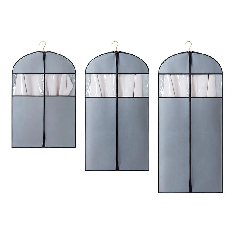 Custom Lightweight Clear Full Zipper Suit polyester bag Fashion Dustproof Garment Cover for Travel