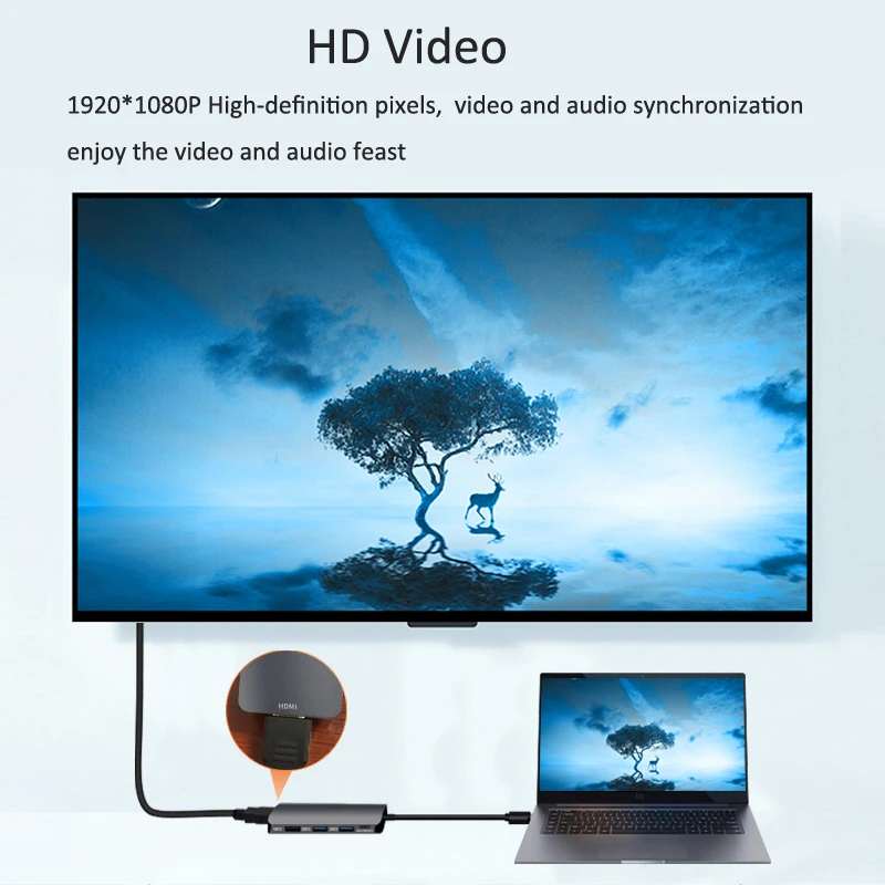  USB3.0 видеоконвертер 5 в 1 док-станция с