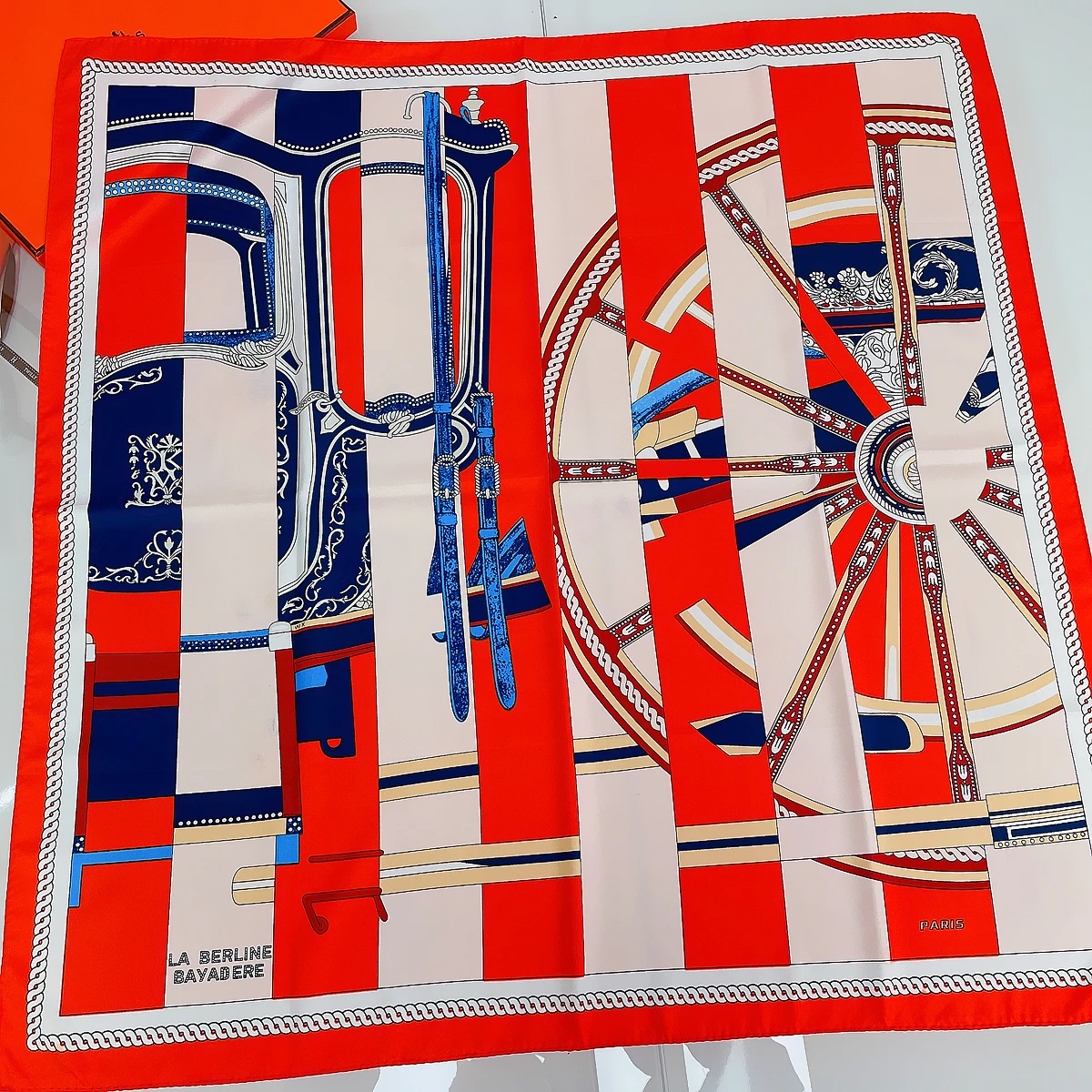 Wholesale silk scarf custom printing logo 90*90cm large square satin silk scarf shawl hand rolled silk scarves for women