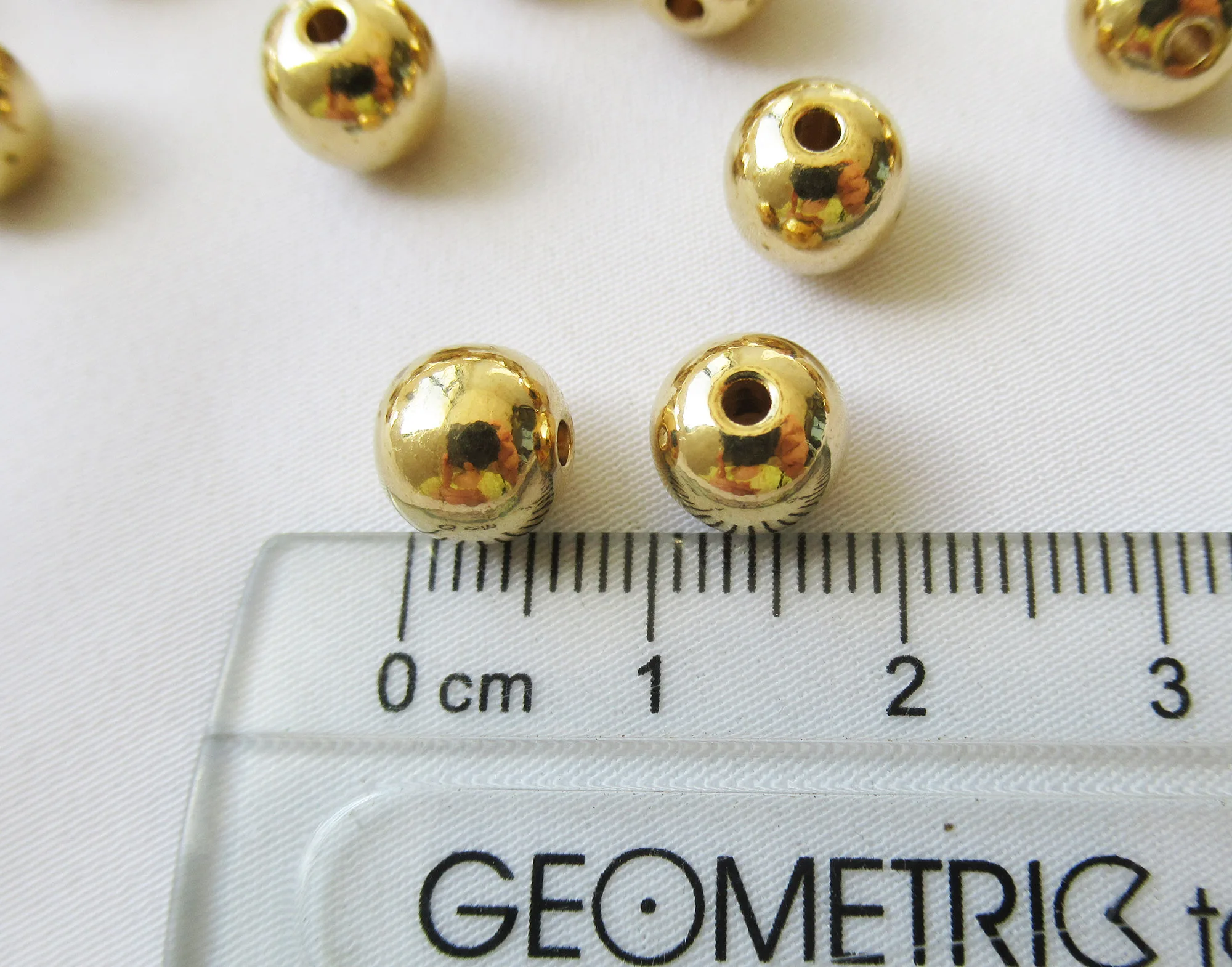 Plain Solid Beads 8mm Raw Brass Spacer 1.8mm Hole DIY Jewelry Findings
