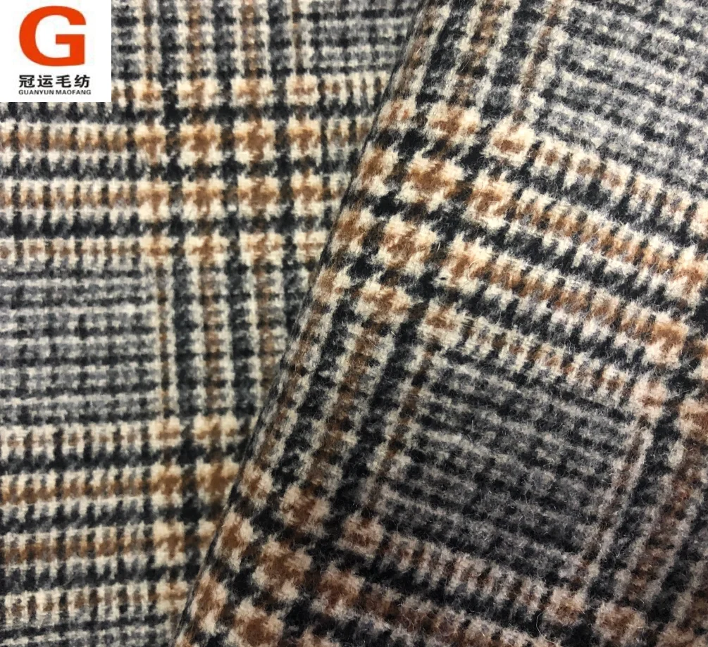 Китайский производитель шерсти Классическая трафановая Клетчатая Шерстяная Кашмирская шерстяная ткань оптом