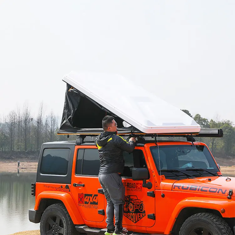SUV fully automatic quick opening outdoor hardtop folding rainproof camping two person self driving tour car roof tent