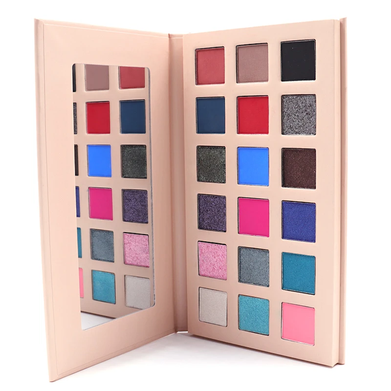 18 color no logo beauty makeup and cosmetics pressed eye shadow private label eyeshadow palette