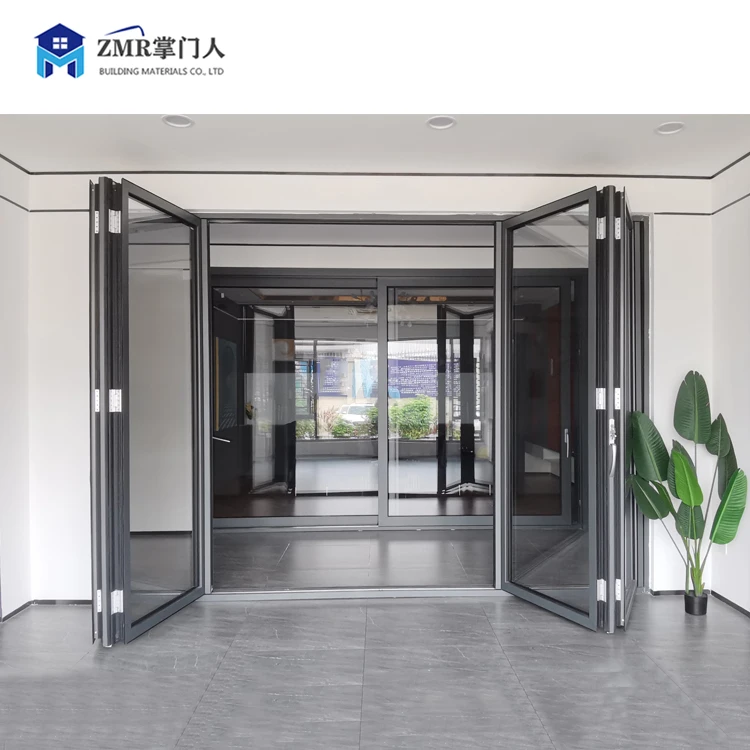 Bulk order good price exterior bi fold doors aluminum folding glass door