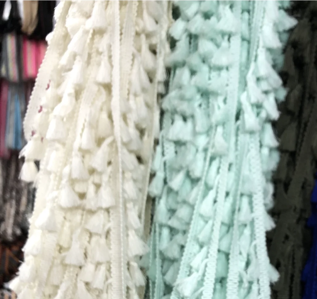 Wholesale cotton Fringes Tassel Trim For Garment Bed Sheet curtain accessories tape