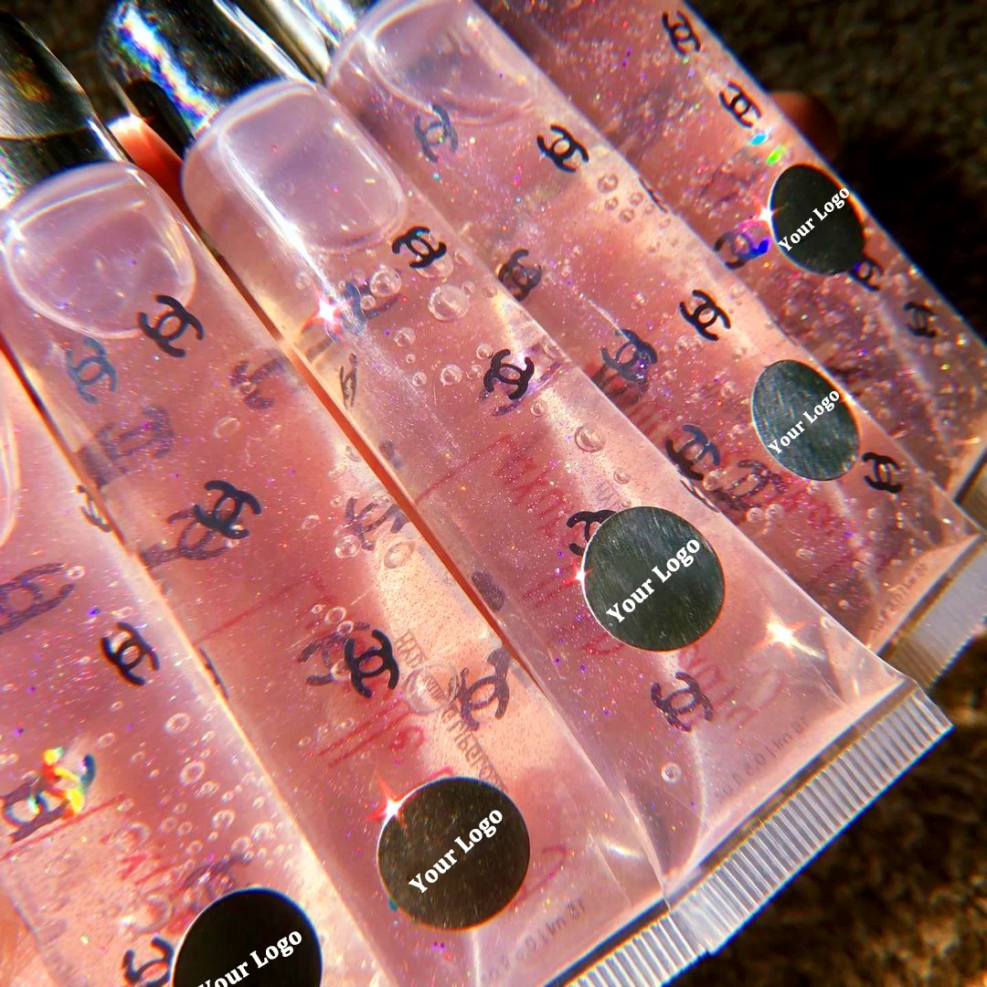 Customize latest pink 10g 15g 20g squeeze lip gloss tube private label custom empty plastic containers lip balm squeeze tubes