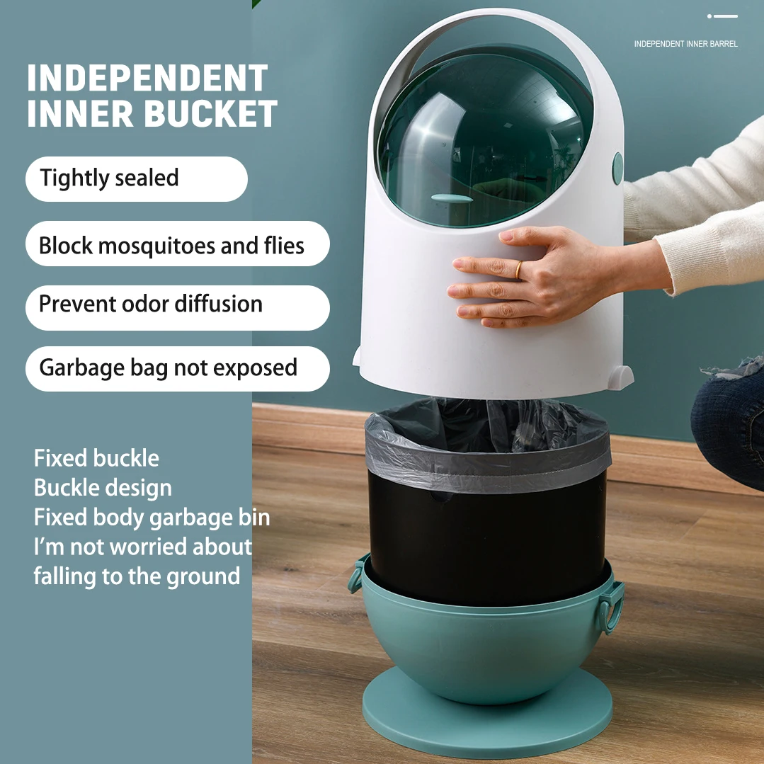 Creative Cute Girl Design PP Material Sort Garbage Bin with Lid Plastic Container for Home Living Room Bedroom Kitchen Bathroom