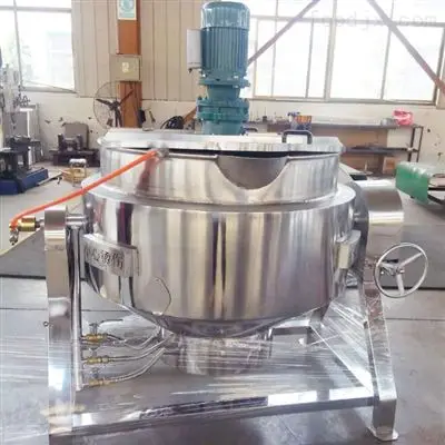 Mezzanine pot Gas mixing cooking pot/Tilting fixed type sandwich pot /gas heating double Jacket Sandwich pot for food processing