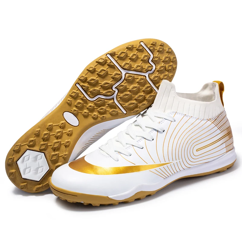 2022 Online Sale Men Kids Football Boots Leather Cleats Training Soccer Shoes