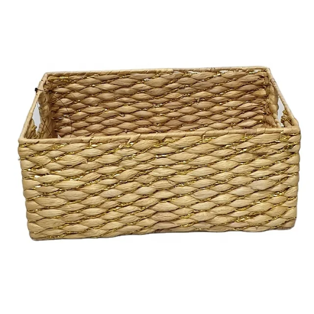 Оптовая продажа домашние товары ручной работы вьетнамское ремесло натуральные кухонные корзины из водяного гиацинта плетеные украшения поставщик