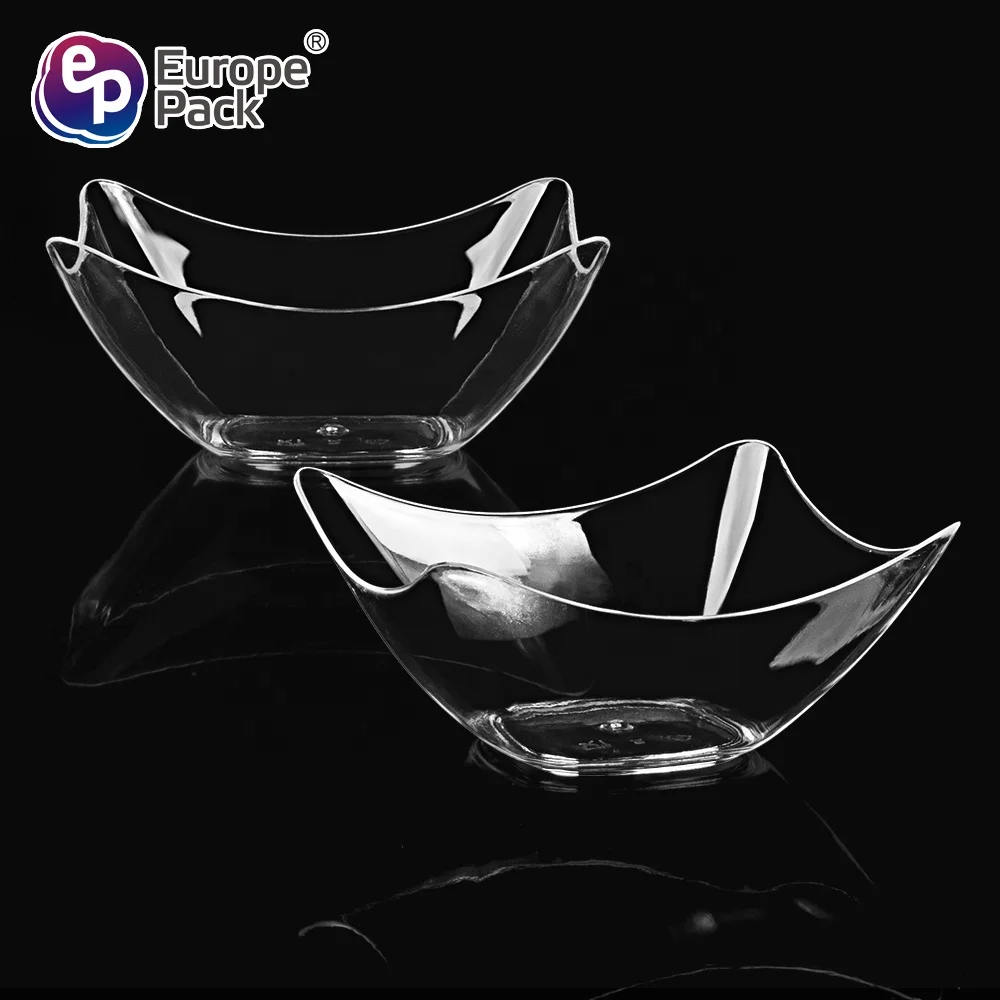 High quality wholesale 2023 PS Tableware 79ml Plastic Clear Dessert Dish Plate Dish Food & Beverage Stores