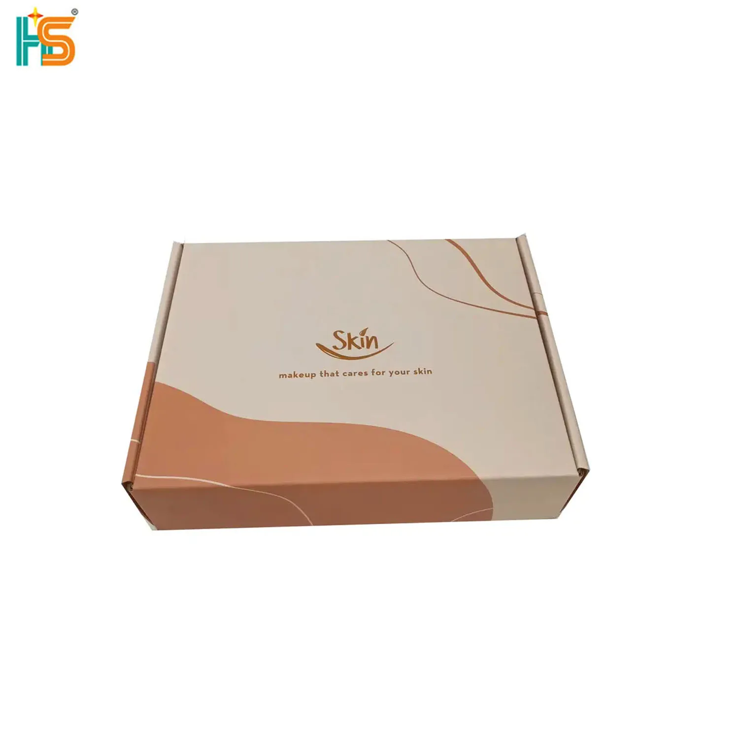 Custom Logo Printed Ear Lock Corrugated Cardboard Paper Packaging Mailer Postal Shipping Box