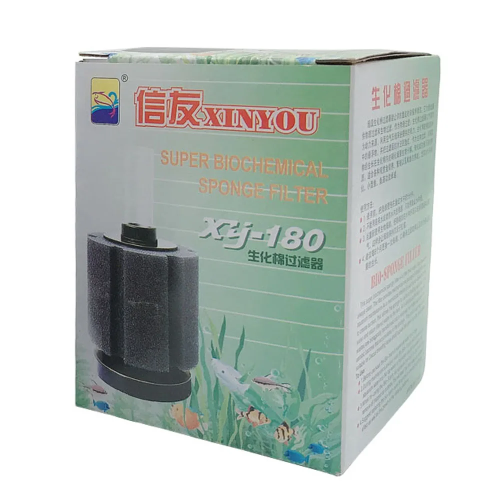 XINYOU Koity Aquarium Internal Waterfall Filter Water Filter Filter Media Aquariums & Accessories XY-180 Fish Tank Black 100L