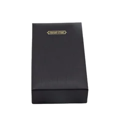 Custom bow tie packaging box with logo luxury black gift box for cufflink lid and base paper box