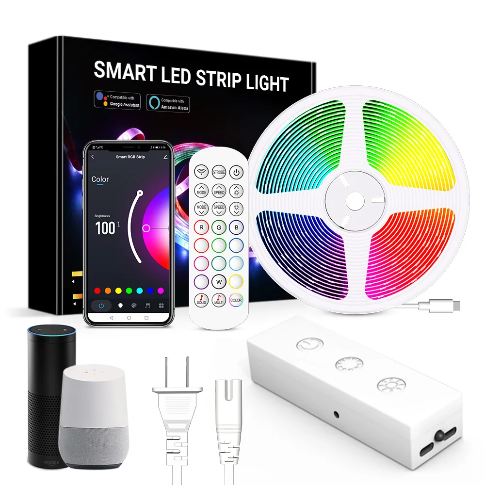 TUYA Smart APP SMD 5050 RGB Colorful DC12V Flexible LED Light  APP  TV Background Lighting tuya Led Strip