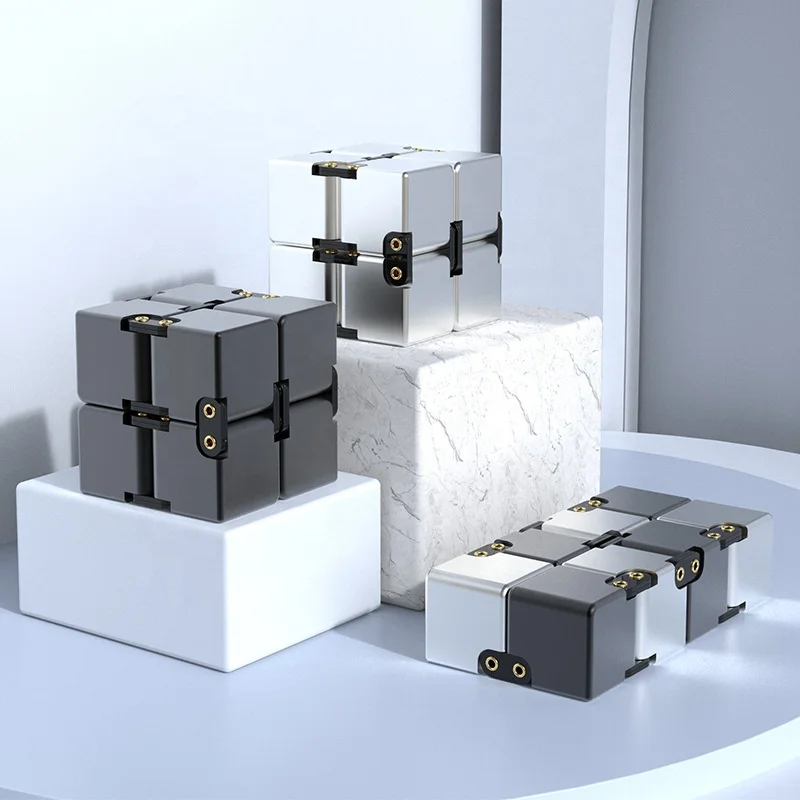 Adult Juguetes De Adultos Cubo Infinito Metal Magic Infinite Infinity Cube Fidget Cubes Toys For Adults Promotional Gift Toy