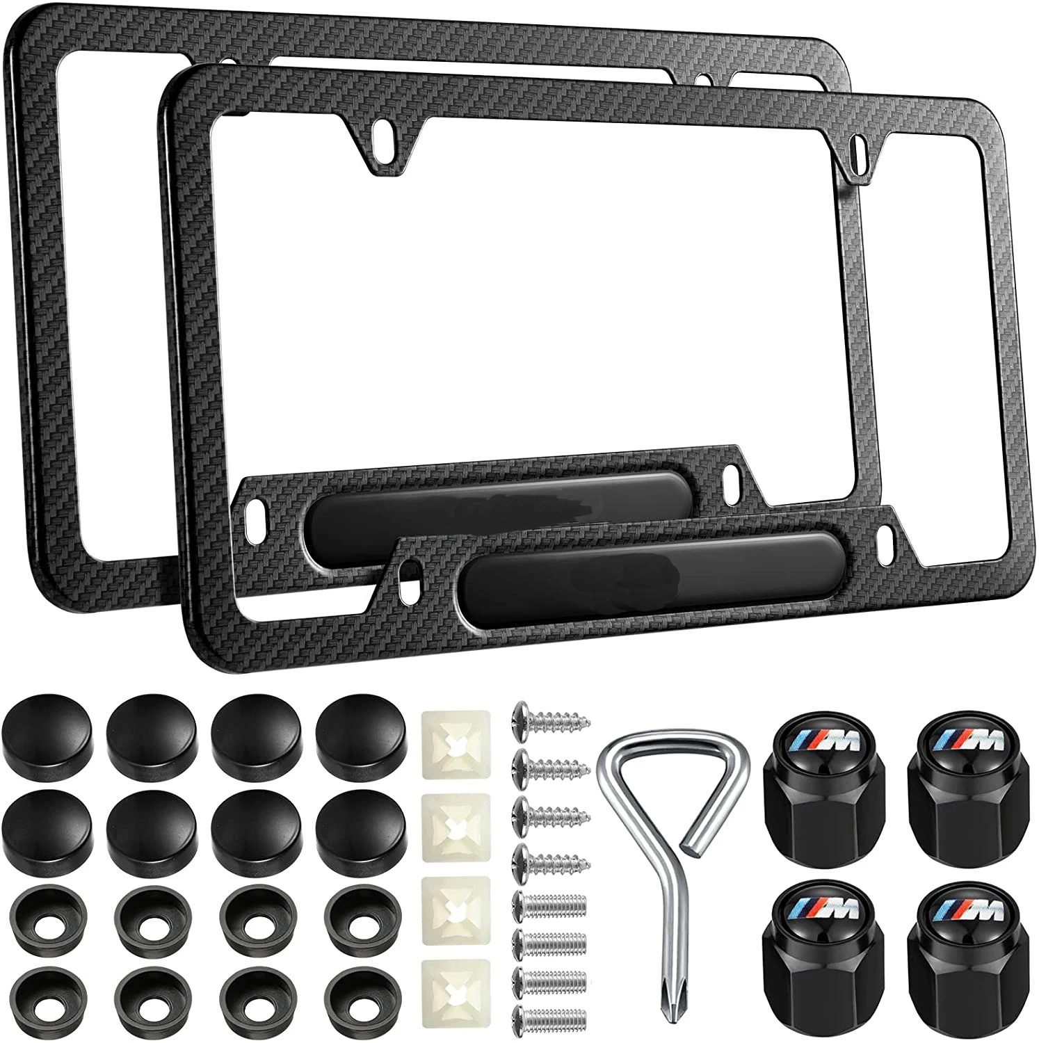 Carbon fiber printing  no rust  easy to install and use  car license plate