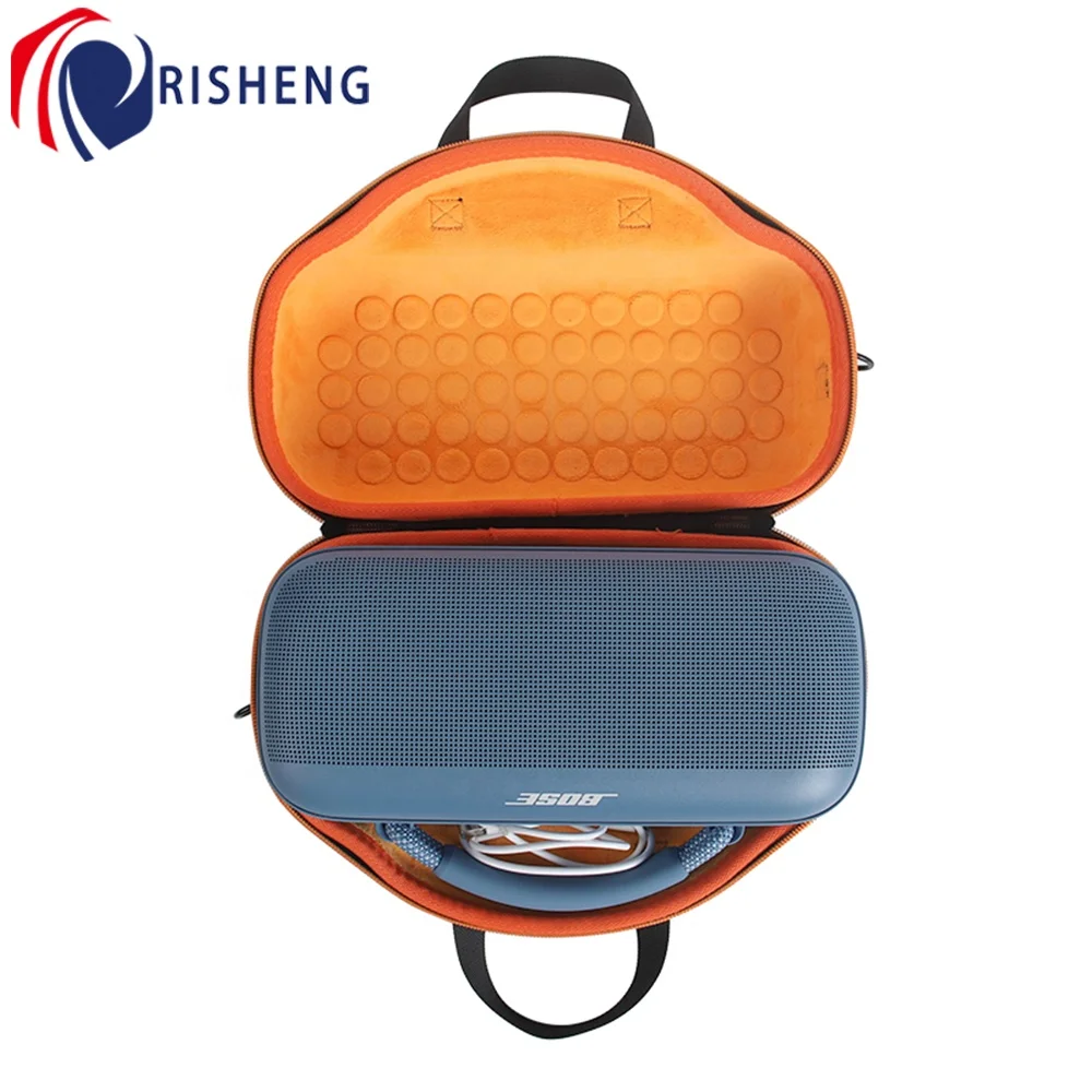 Shockproof Hard Protective Travel Case Suitable for Bose SoundLink Max Portable Bluetooth Speaker with Shoulder Strap and handle