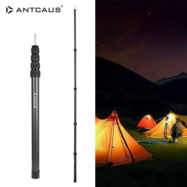 High strength light strong adjustable telescopic 2M carbon fiber tent pole