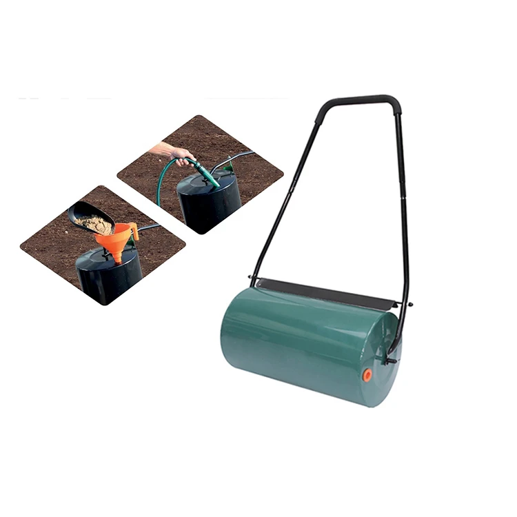 Hand Operated Filled Garden Tractor Mower Lawn Rollers Steel Garden Tools Farm Roller