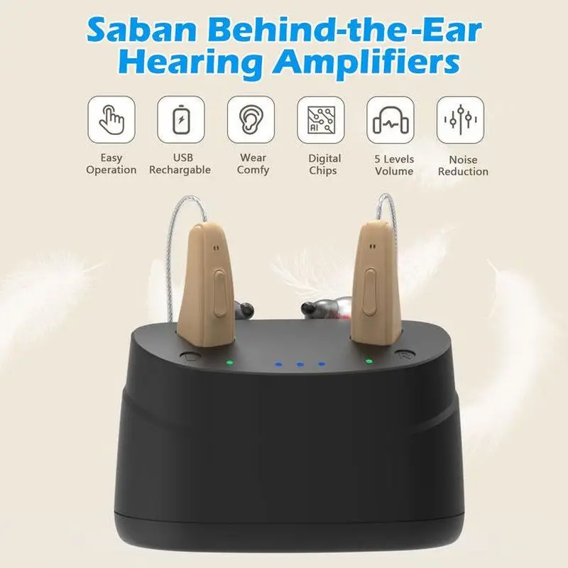 Professional Elderly Rechargeable Digital Hearing Aid Sound Amplifier Noise Reduction Adjustment Deafness
