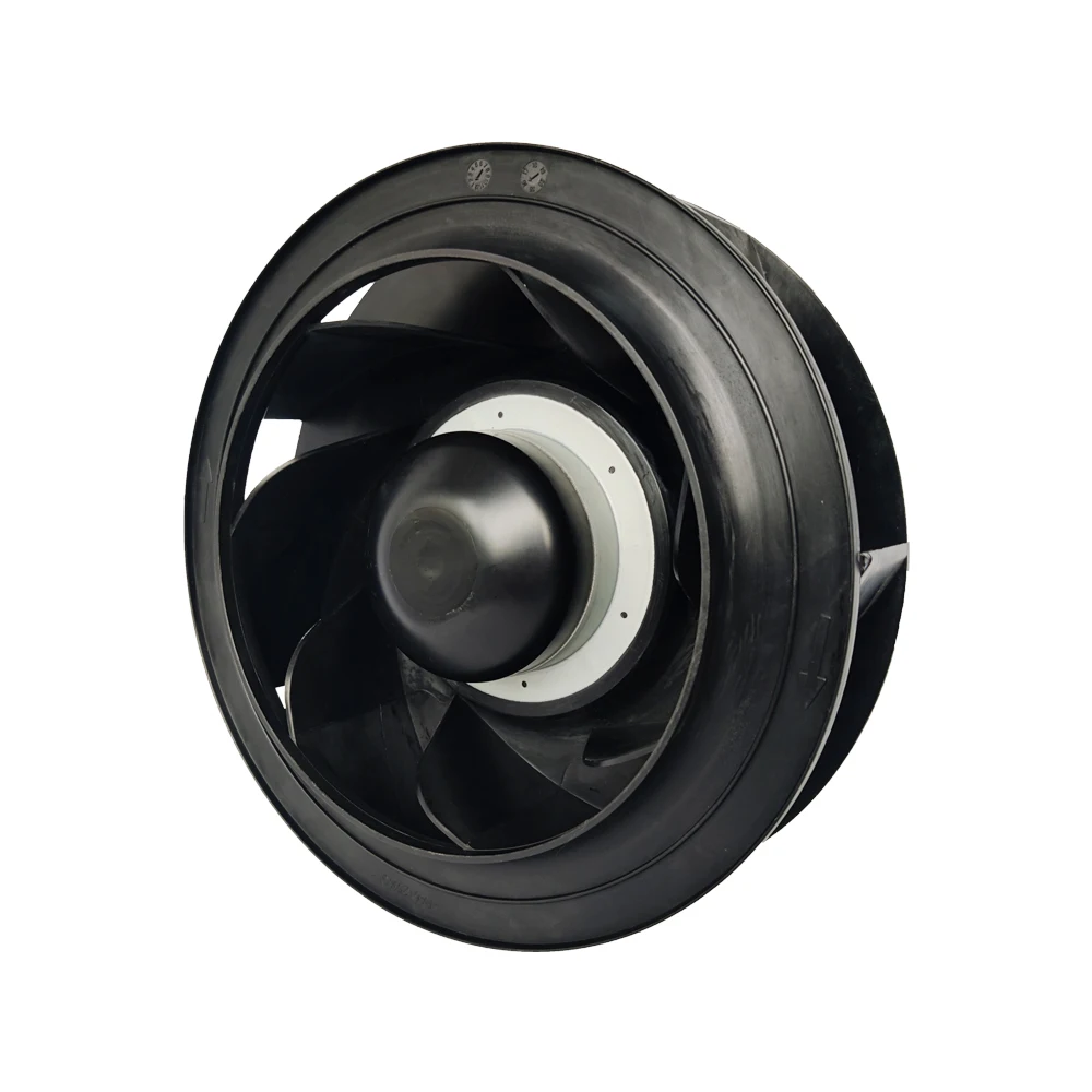 Kiron 250mm ac pa66 backward curved centrifugal fans heat exhaust centrifugal cooling ventilation fan for base station