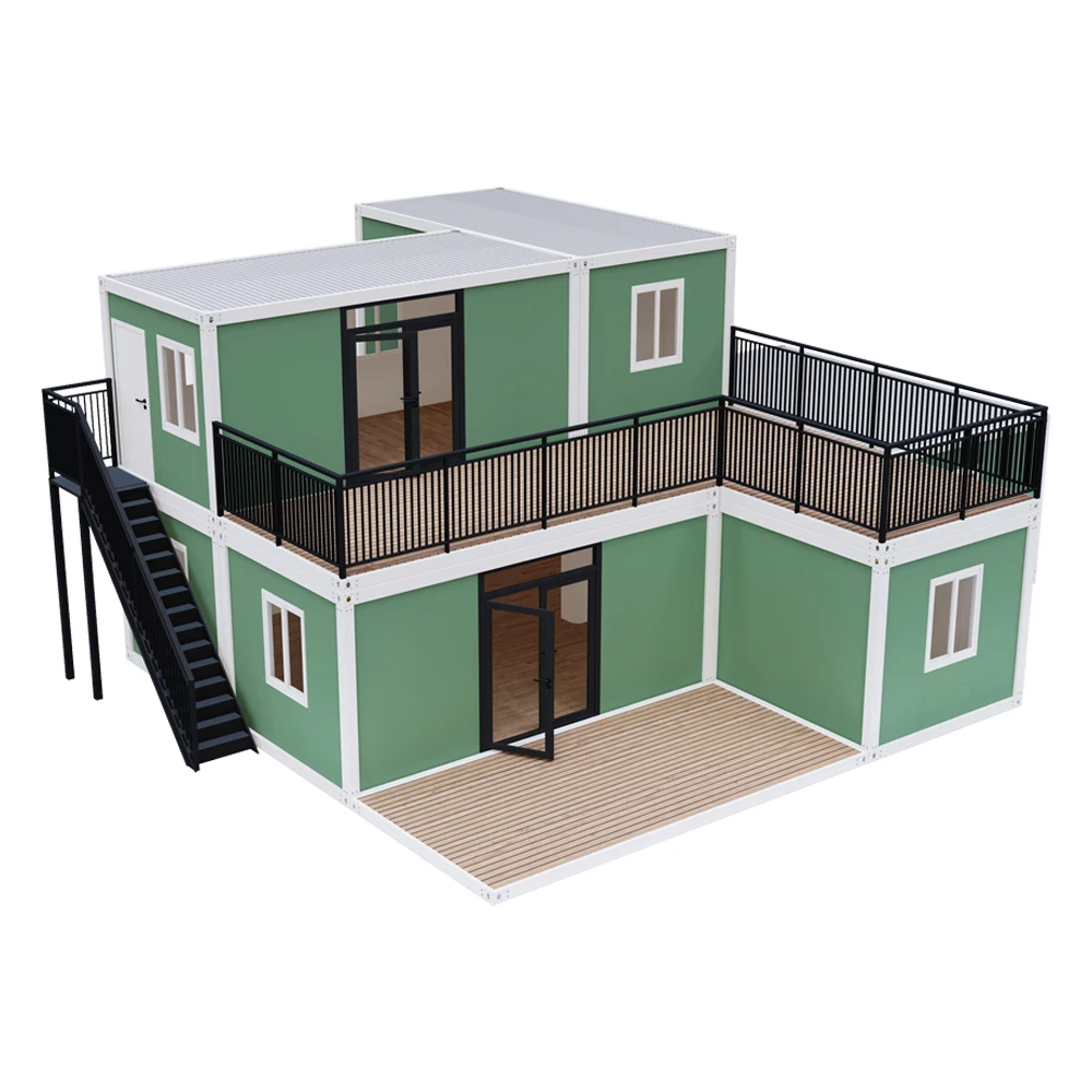 Prefabricated Houses Mobile Detachable Container Homes Frame Flat Pack Portable Shed Slope Roof Office House