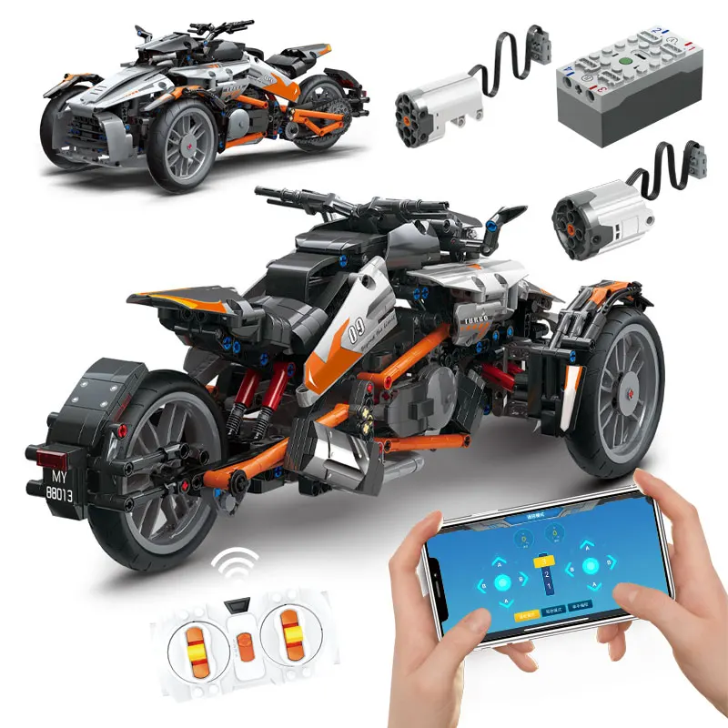 Moyu Blocks Bombardiers MOC Technic building block set Motorcycle OEM toy car model