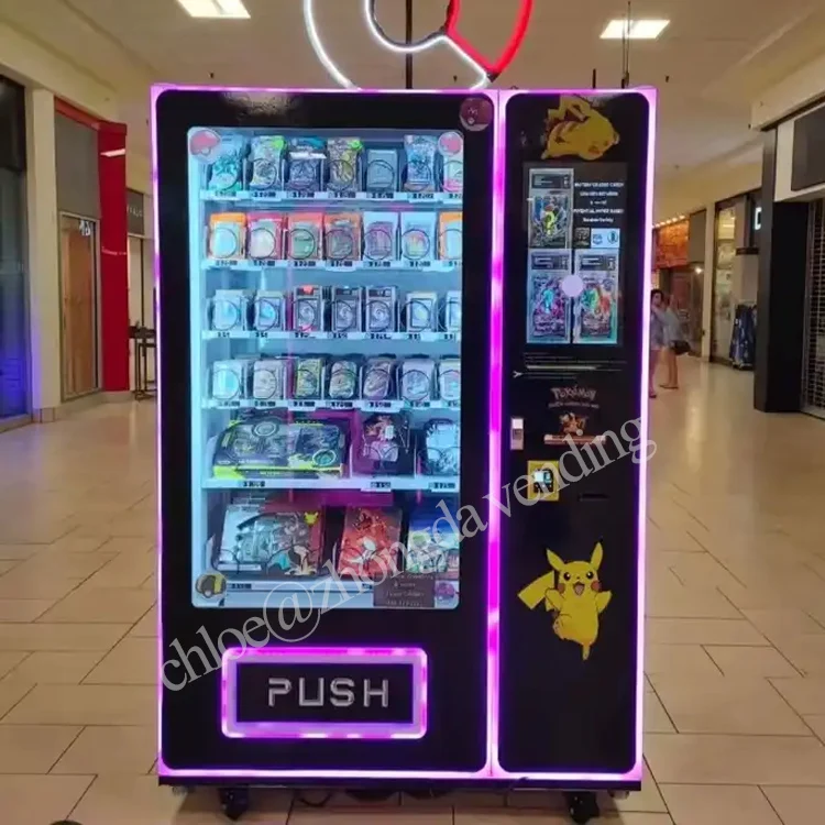 ZhongDa Popular Sale Japanese Card Dispenser Machine Trading Card Vending Machine with Card Reader