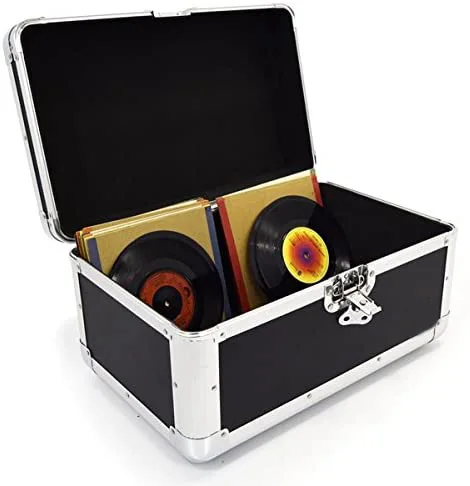 7 Inch Singles Vinyl Record Carry Case Storage Box Tough Strong Holds 200 Vinyl Record Box