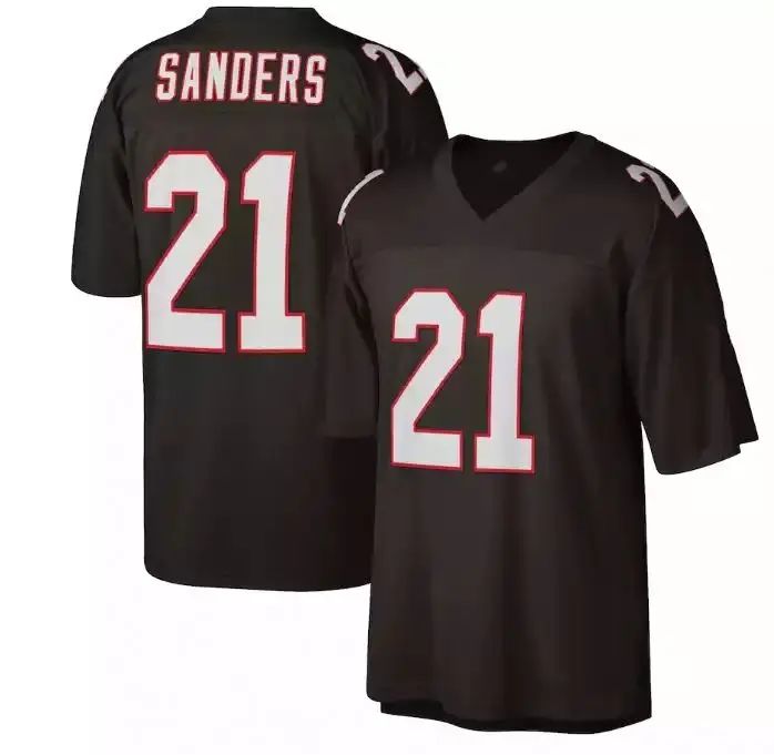 1992 Classic Throwback Atlanta Falcons 7 Michael Vick 21 Deion Sanders 4 Favre Vintage Stitched Football Jerseys